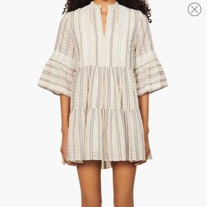 Sandro Stephanie Stripe Tiered Dress